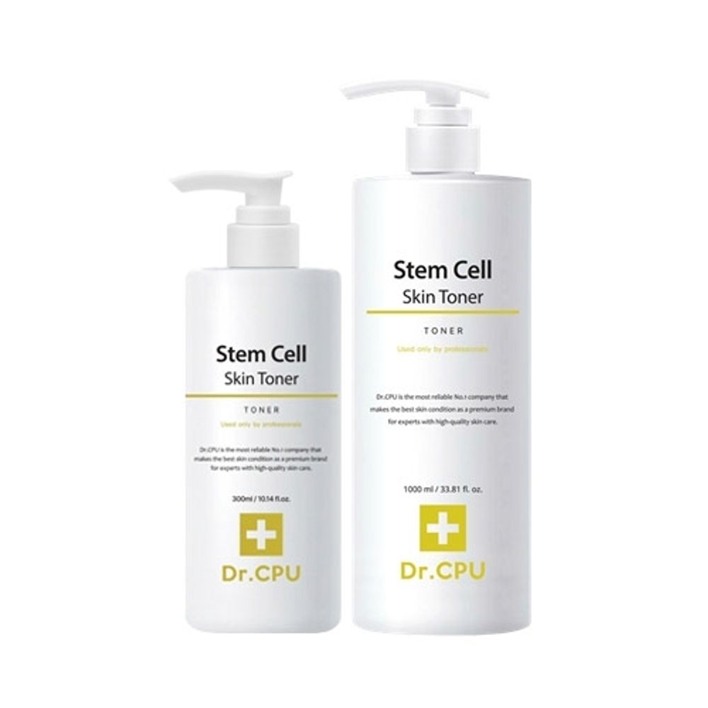 [ดร. ซีพียู] Doctor Stemcell Skin Toner 1000ml – Plant-Based Hydration & Revitalizing Care _ Made in Korea