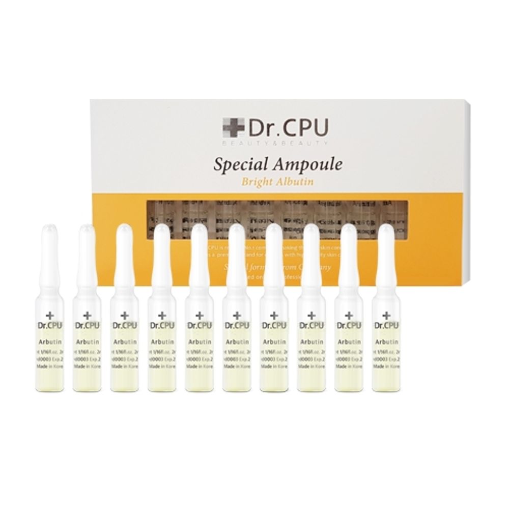 Dr. CPU Bright Arbutin Special Ampoule (20 Vials) _  High-Concentration Whitening Ampoule for Clear and Radiant Skin _ Made in Korea