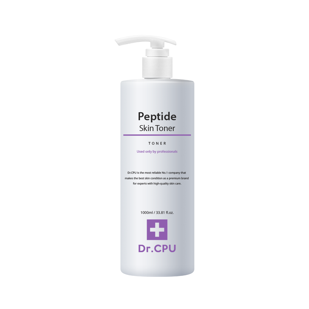 Dr. CPU Peptide Skin Toner 1000ml _ 6-Peptide Complex · Skin Elasticity · Moisture Balance Care – Made in Korea