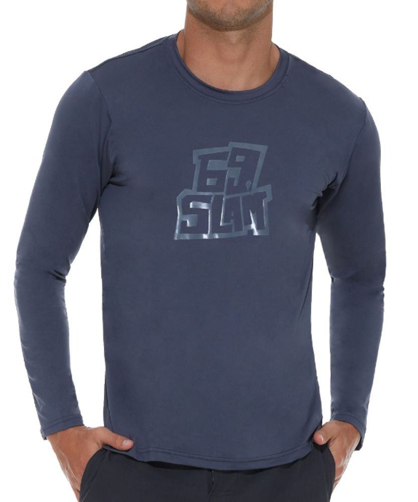 69SLAM Nathan Men ' s UV Protection Rash Tee (Rash Guard) _ UPF 30 + Sun Protection , Quick-Dry , Water - Repellent _ Grey _ MTVFNK-DG