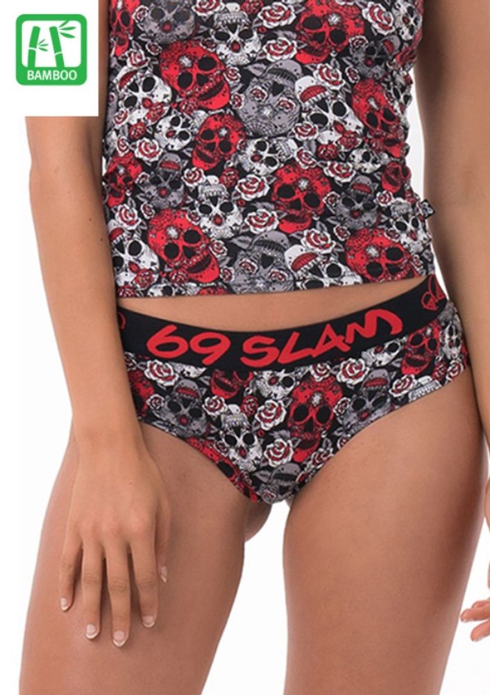 69SLAM]Women's Red Sugar Crane (Bamboo) Boxer Panties (Fashion Underwear)