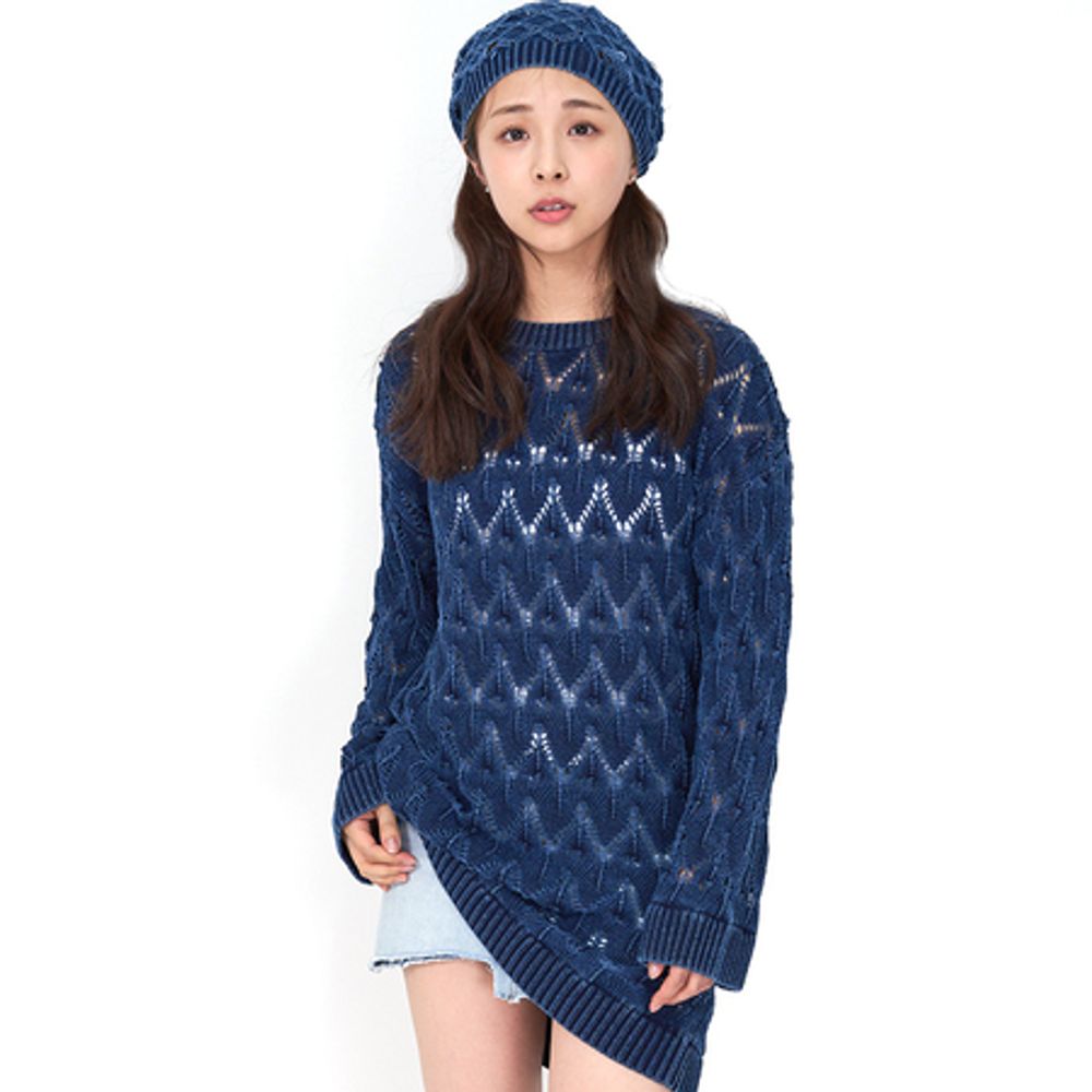 [Spring Bom] Skashi Punching Knitted Onepiece