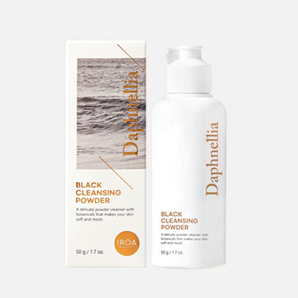 [Green Friends] Daphnellia Black Cleansing Powder _ 50g/ 1.7oz, PH Balanced Subacidity Cleanser, with Charcoal and Laurel, Paraben Free, For All Skin Type _ Made in Korea