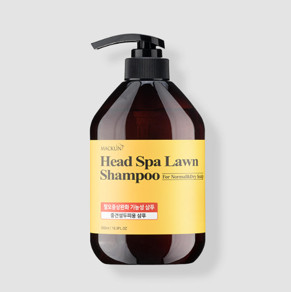 [Macklin] Head Spa Lawn Shampoo For Normal, Dry, 500ml _ Functional hair shampoo for hair loss, highly concentrated nutritious hair shampoo with naturally derived ingredients  _ Made in KOREA