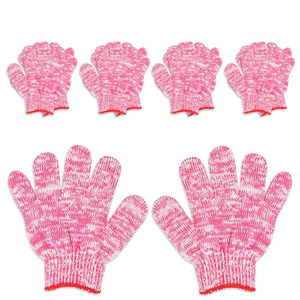 [DepotOne] FreePlay Cotton gloves for children, Pink, 5 pairs, Kids gloves for Weekend farm, Outdoor activities, Camping , 3~11 years old, No harmful substances, Anti-static play gloves _ Made in KOREA