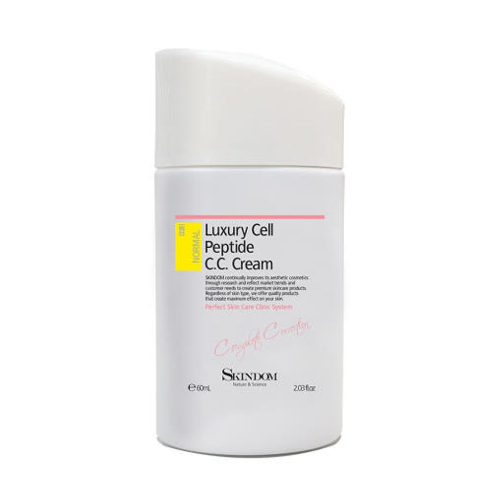 [Skindom] Luxury Cell Peptide CC Cream 60ml_Whitening Wrinkle Improvement Double Functional Cosmetics, Peptide 6mg Containing_ Made in Korea
