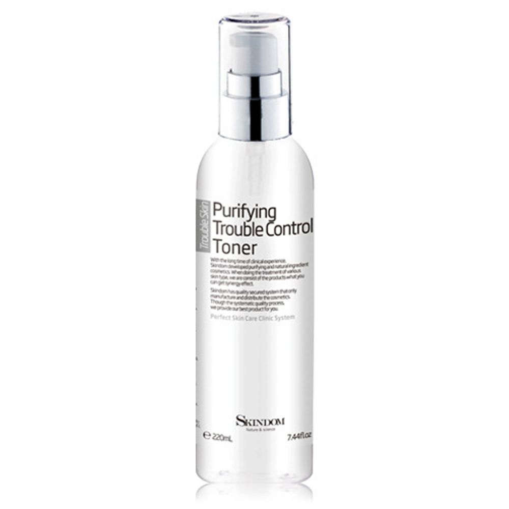 [Skindom] Purifying Control Toner 220ml (Troubles)-Western Songak, Aloe, Portulaca Hyeon, Skin Elasticity, Skin Soothing, Trouble Relief-Made in Korea