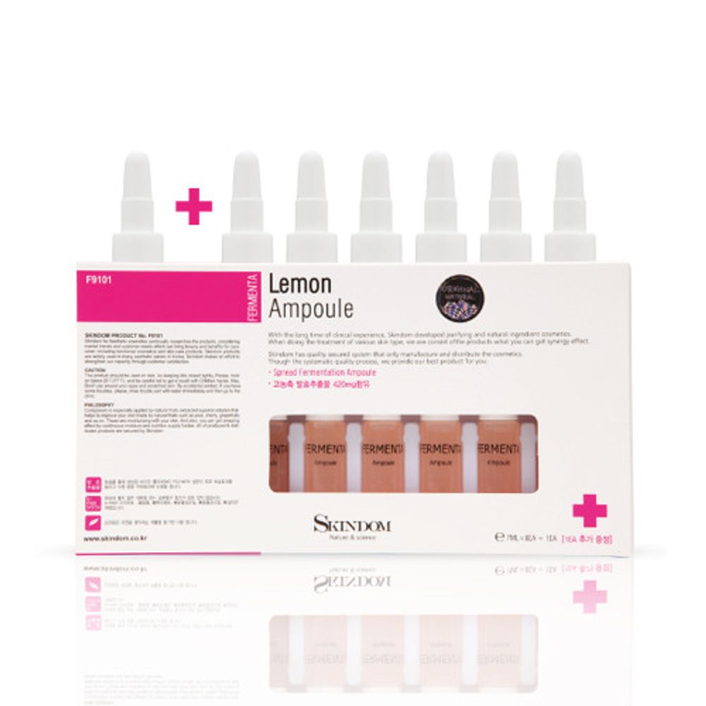 [Skindom] Fermenta Ampoule Lemon 7ml x 7ea_Whitening Care, Fermented Ampoule, Vitamin C, Lemon Peel Oil, Orange Peel Oil_Made in Korea