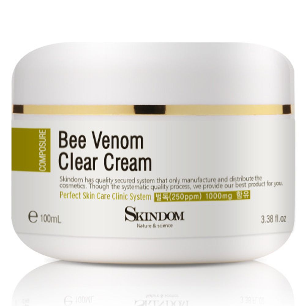 [Skindom] Bevenom Clear Cream (100ml)-Trouble_Pore Control Cream, Refreshing Cream, Trouble Care, Bee Venom, Tannins_Made in Korea