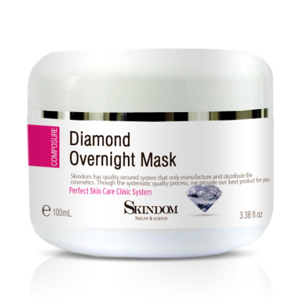 [Skindom] Diamond Overnight Mask 100ml _ Hydration, Vitality Care, Radiant Skin, Diamond Powder, Niacinamide_Made in Korea
