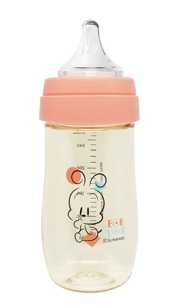 IBYEOL Friends Little BOBDOG Premium PPSU Anti-Colic Baby Feeding Bottle Wide Neck 270ml  (No Nipple) _ Made in KOREA