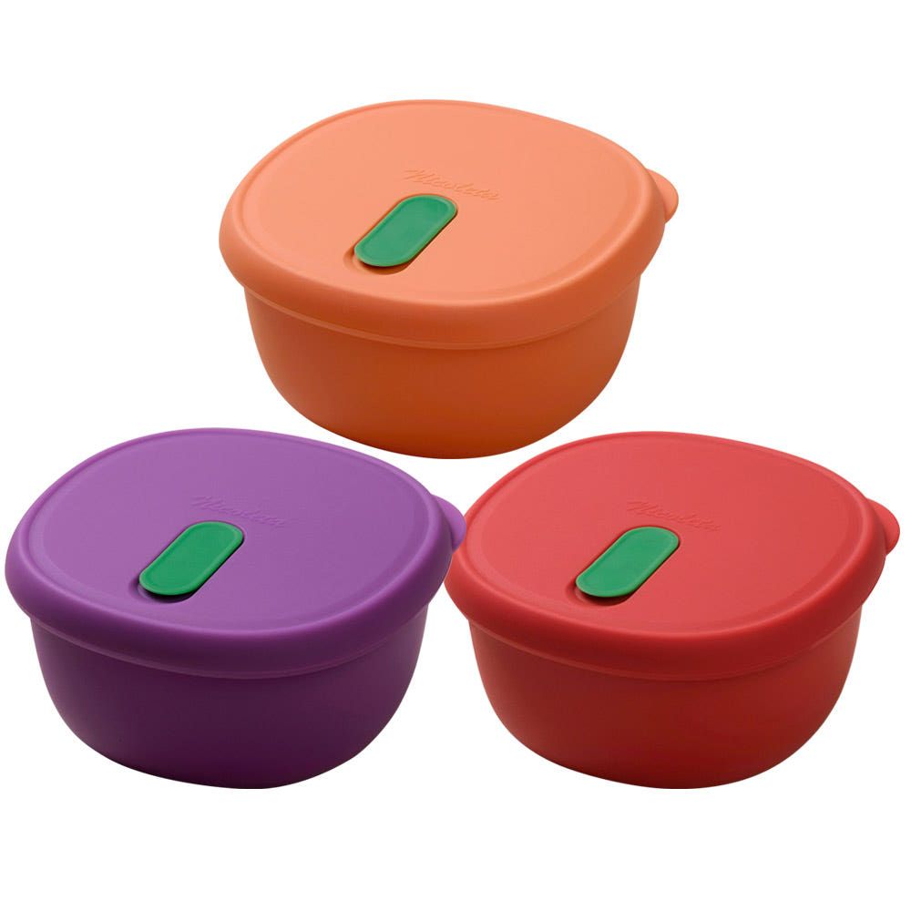 IBYEOL Friends Nicoletta Platinum Silicone Freezer Safe Rice Container 350ml Leakproof Food Storage 3-Pack Set _ Made in Korea 