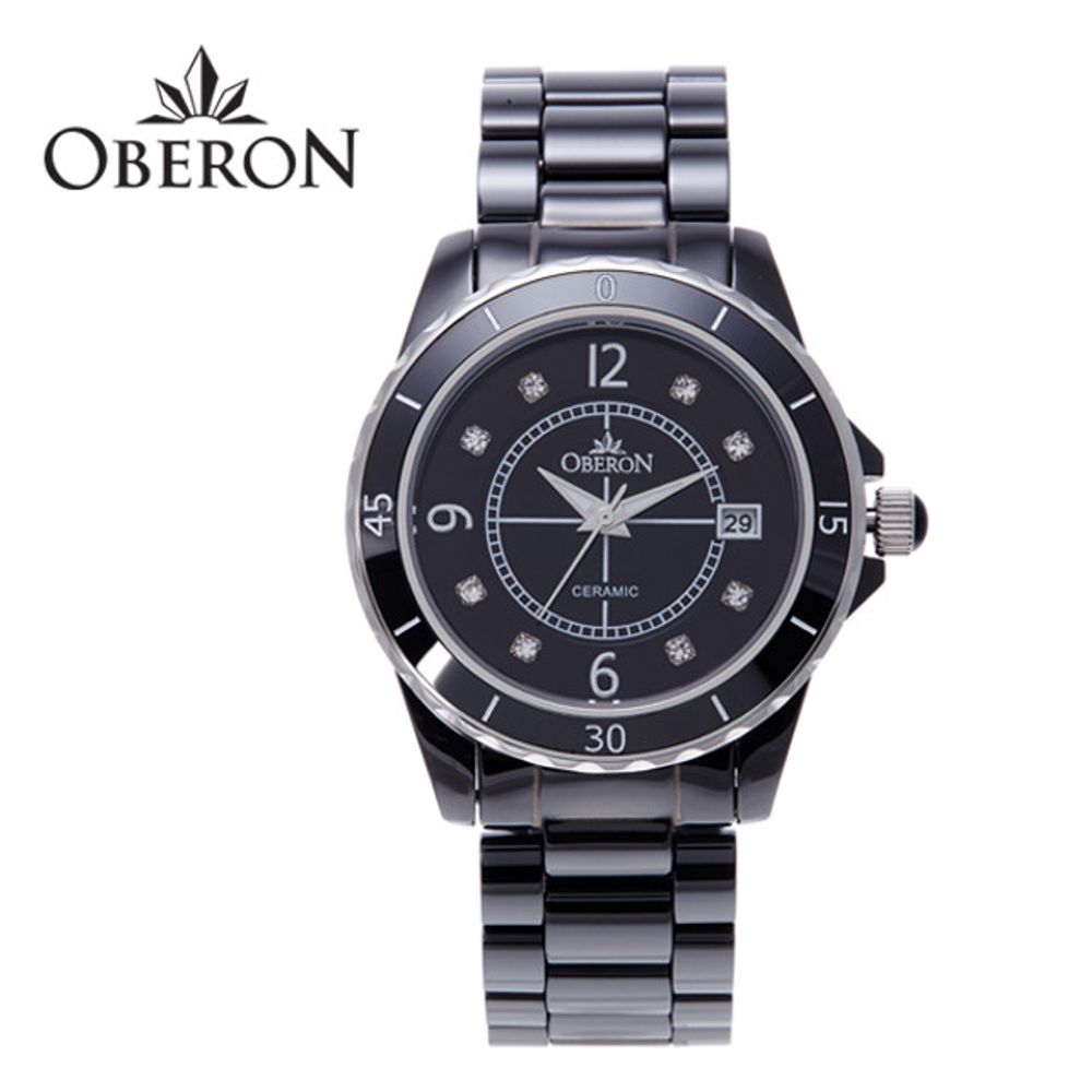 [OBERON] OB-301G STBK _ Fashion Business Men's Watches, Auto Date, Ceramic Watch, 3 ATM Waterproof, Japan Movement