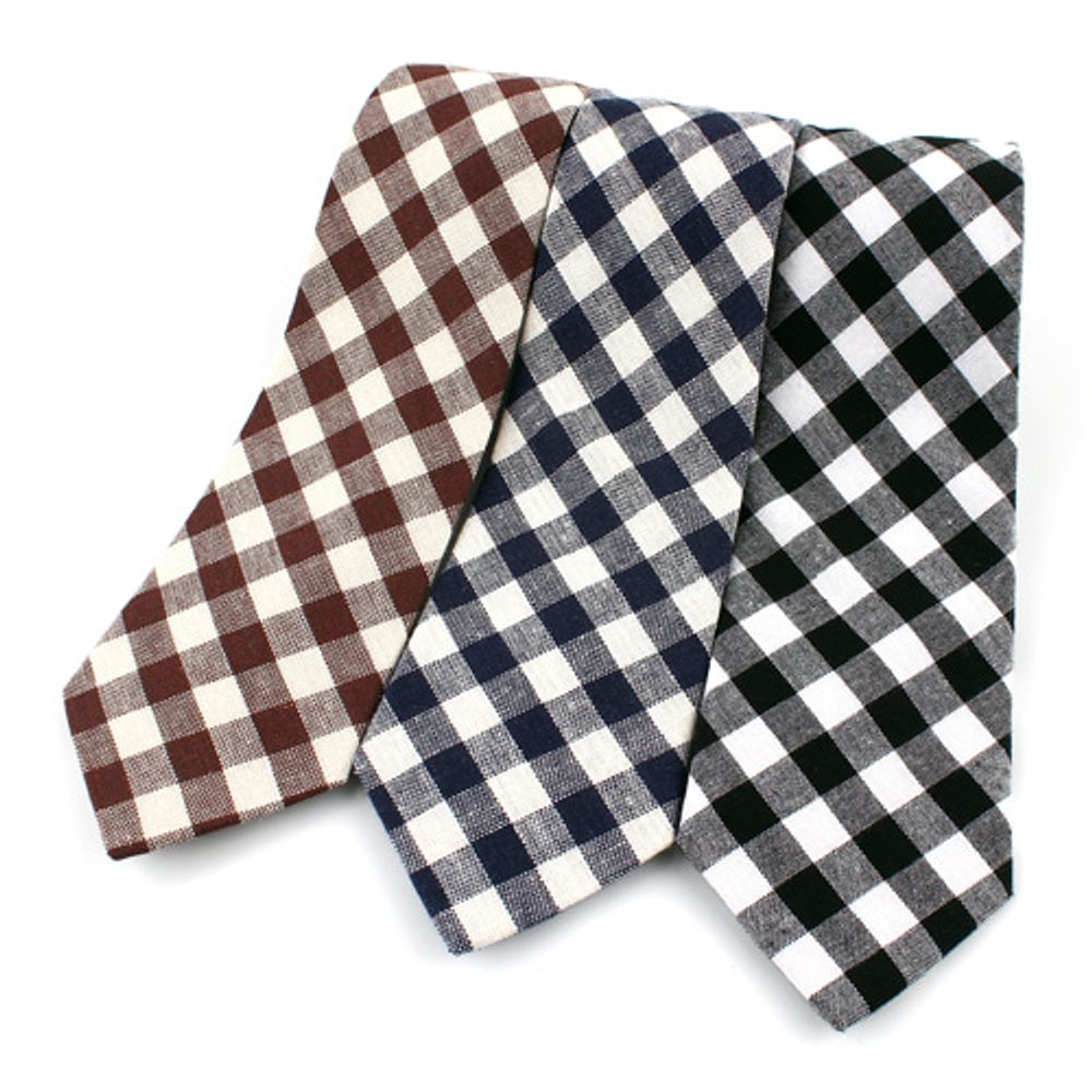 [MAESIO] KCT0029 Fashion Check Necktie 8cm 3Color _ Men's Ties, Formal Business, Ties for Men, Prom Wedding Party, All Made in Korea