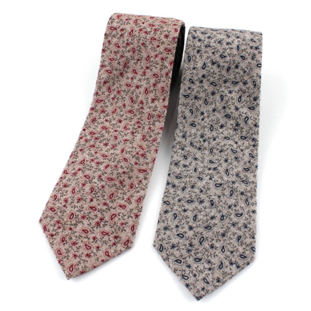 [MAESIO] KCT0048 Fashion FlowerPaisly Necktie 8cm 2Color _ Men's Ties, Formal Business, Ties for Men, Prom Wedding Party, All Made in Korea