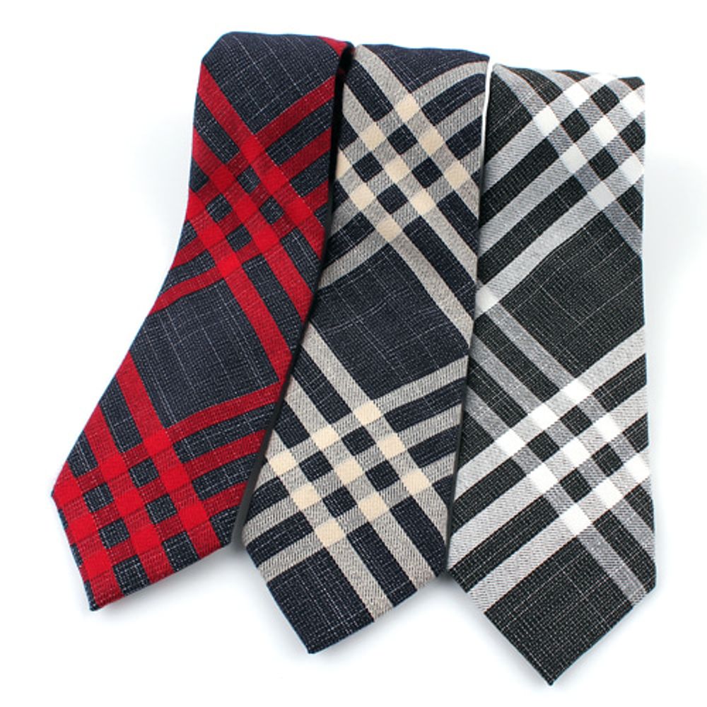 [MAESIO] KCT0052 Fashion Check Necktie 8cm 3Color _ Men's Ties, Formal Business, Ties for Men, Prom Wedding Party, All Made in Korea
