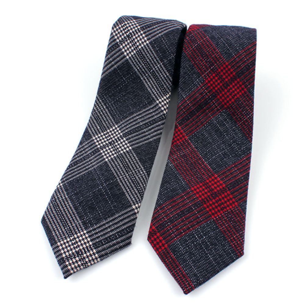 [MAESIO] KCT0053 Fashion Check Necktie 8cm 2Color _ Men's Ties, Formal Business, Ties for Men, Prom Wedding Party, All Made in Korea