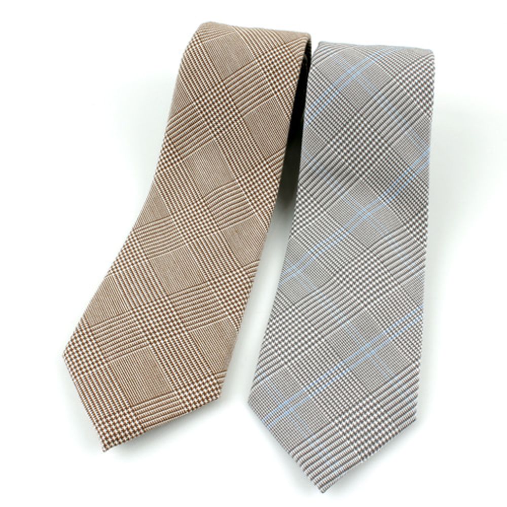 [MAESIO] KCT0068 Fashion Check NeckTie 8cm 2Color _ Men's Tie, Business Office Look, Wedding Party,Made in Korea,