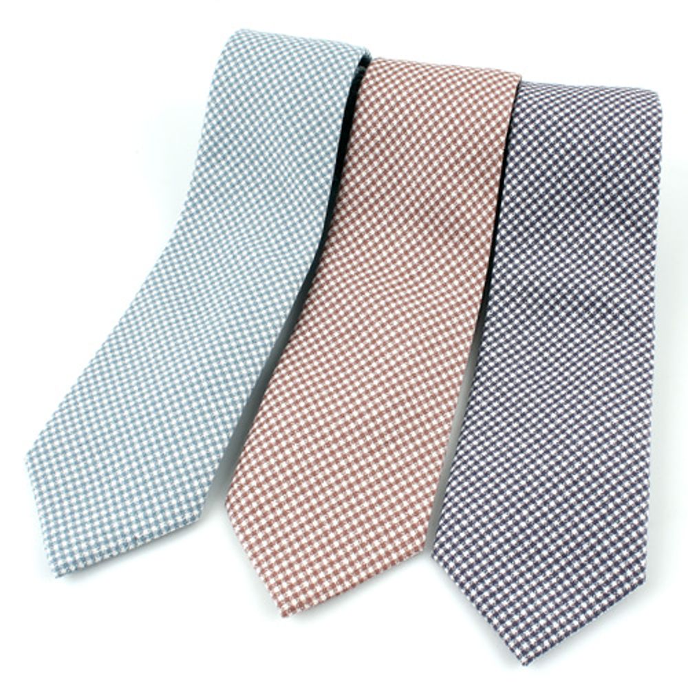 [MAESIO] KCT0072 Fashion Check NeckTie 8cm 3Color _ Men's Tie, Business Office Look, Wedding Party,Made in Korea,