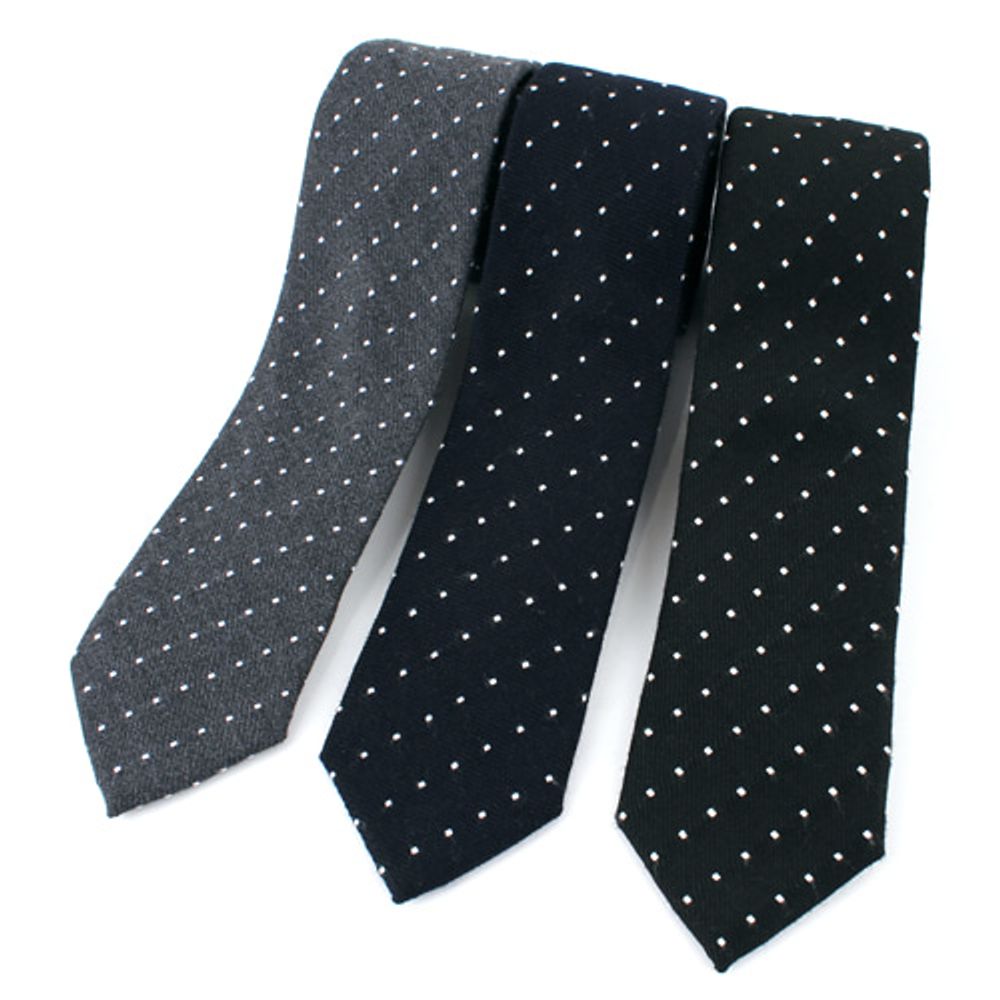 [MAESIO] KCT0099 Fashion Dot Slim NeckTie 6cm 3Color _ Men's Tie, Business Office Look, Wedding Party,Made in Korea,