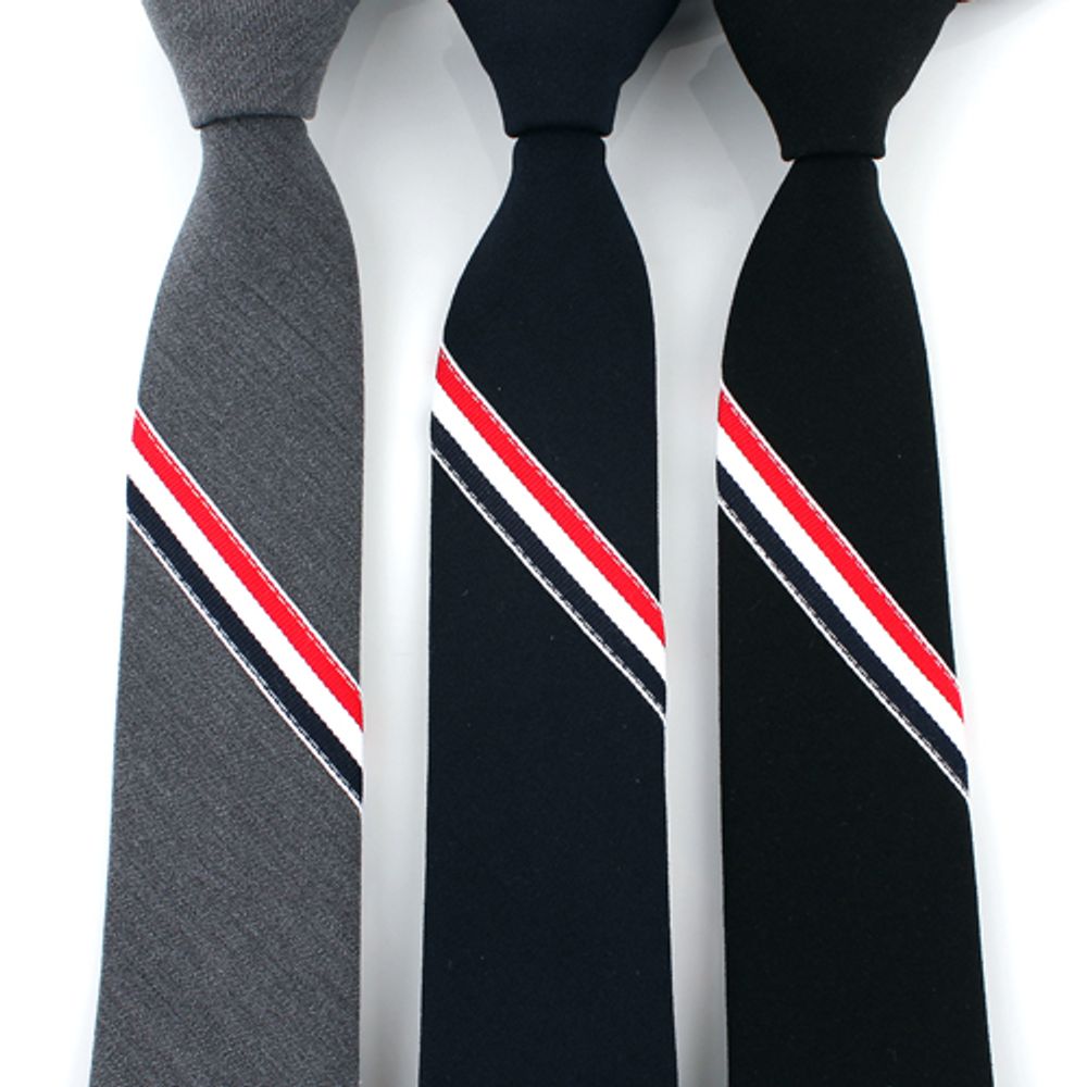 [MAESIO] KCT0117 Fashion  Onepoint Slim NeckTie 6cm 3Color _ Men's Tie, Business Office Look, Wedding Party,Made in Korea,