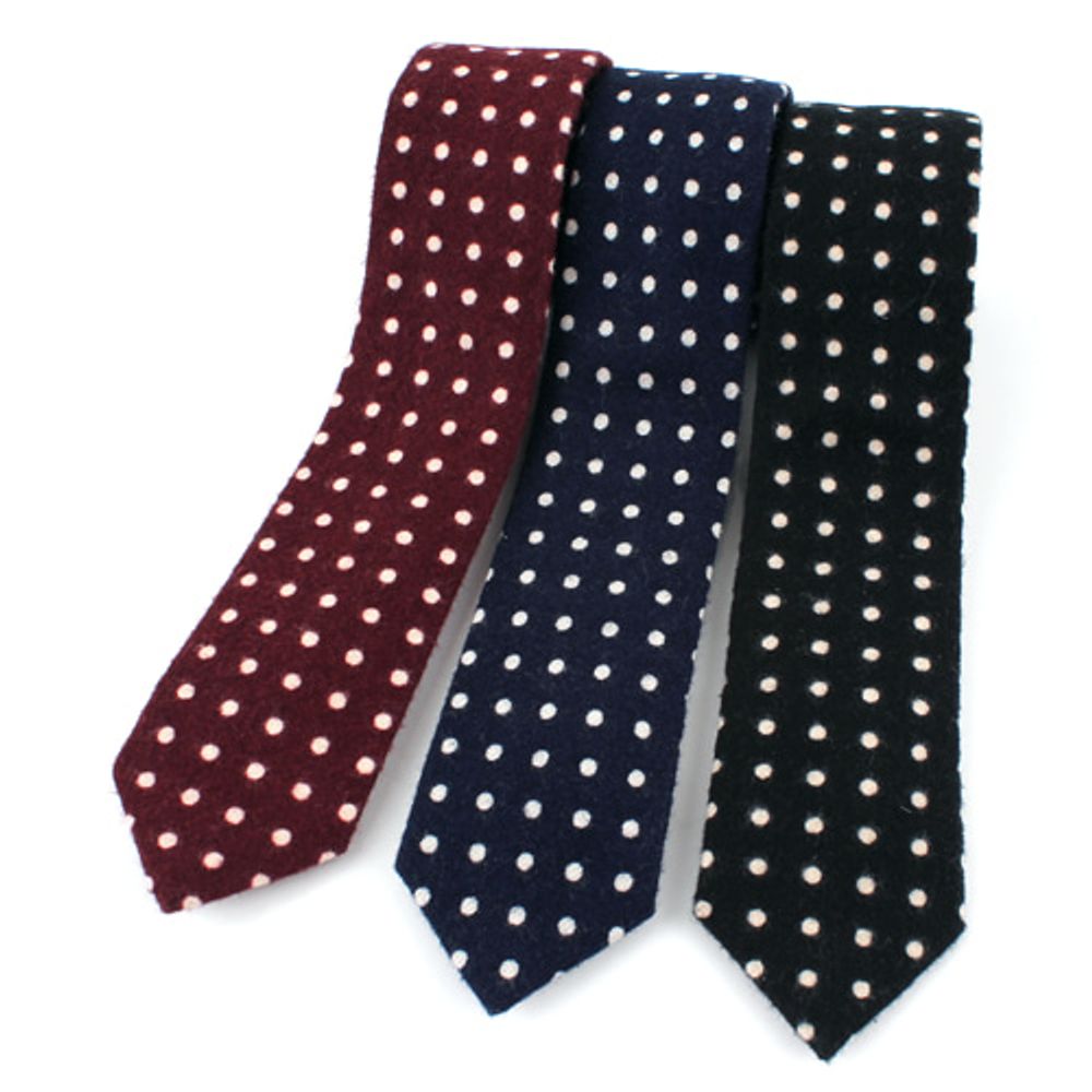 [MAESIO] KCT0089 Fashion dot  Slim NeckTie 6cm 3Color _ Men's Tie, Business Office Look, Wedding Party,Made in Korea,