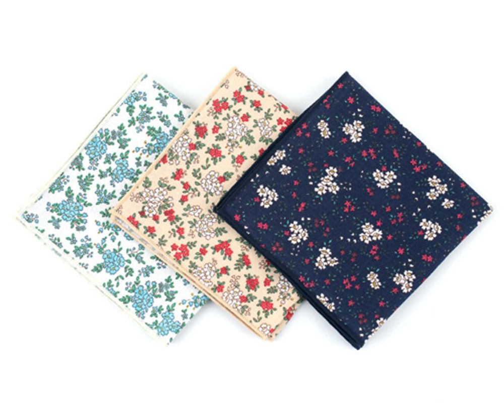 [MAESIO] KHC8004 Handkerchief Floral design_ Men's Handkerchief Mens Pocket Squares, Made in Korea
