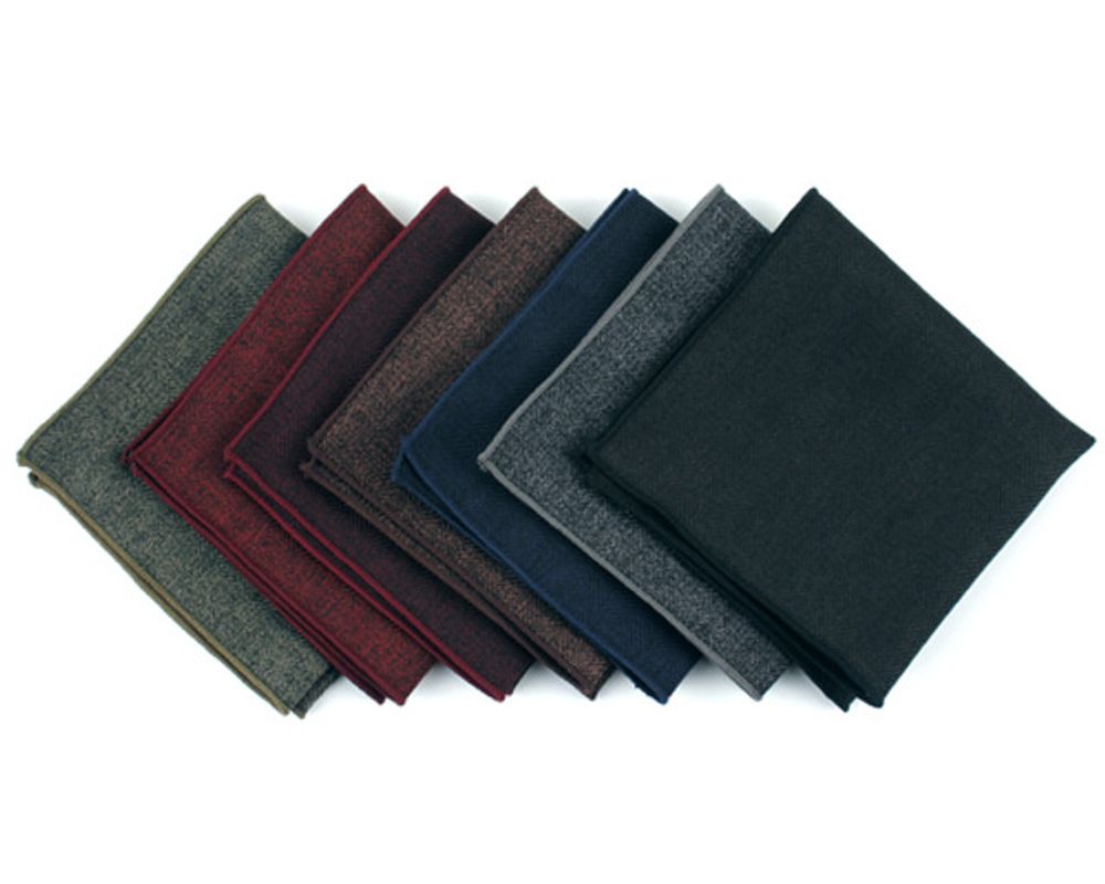 [MAESIO] KHC8049 Handkerchief Melange herringbone_ Men's Handkerchief Mens Pocket Squares, Made in Korea