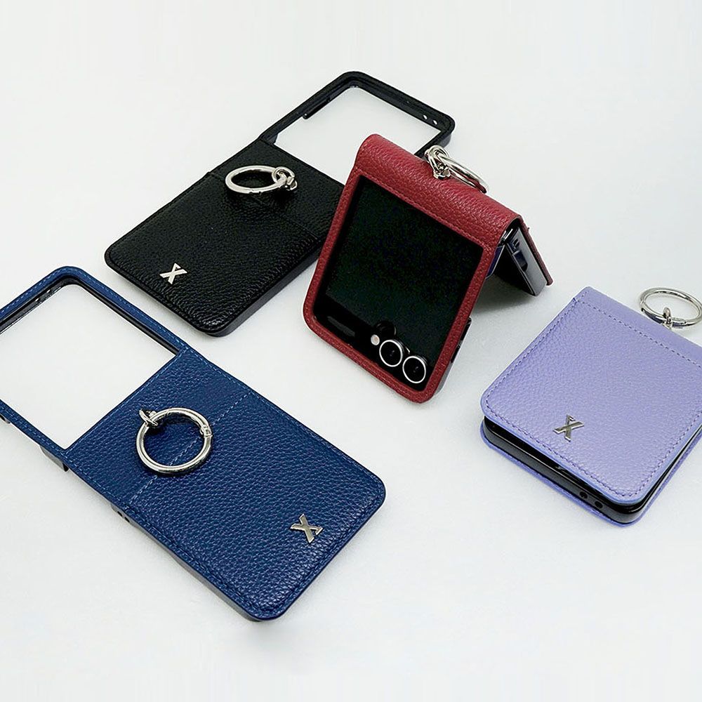 S2B Zexy Mia Diary Case Samsung Galaxy Z Flip7 – Camera Cutout, Easy Finger Ring, Card Pocket, Anti-Detachment Sticker Included - Made in Korea