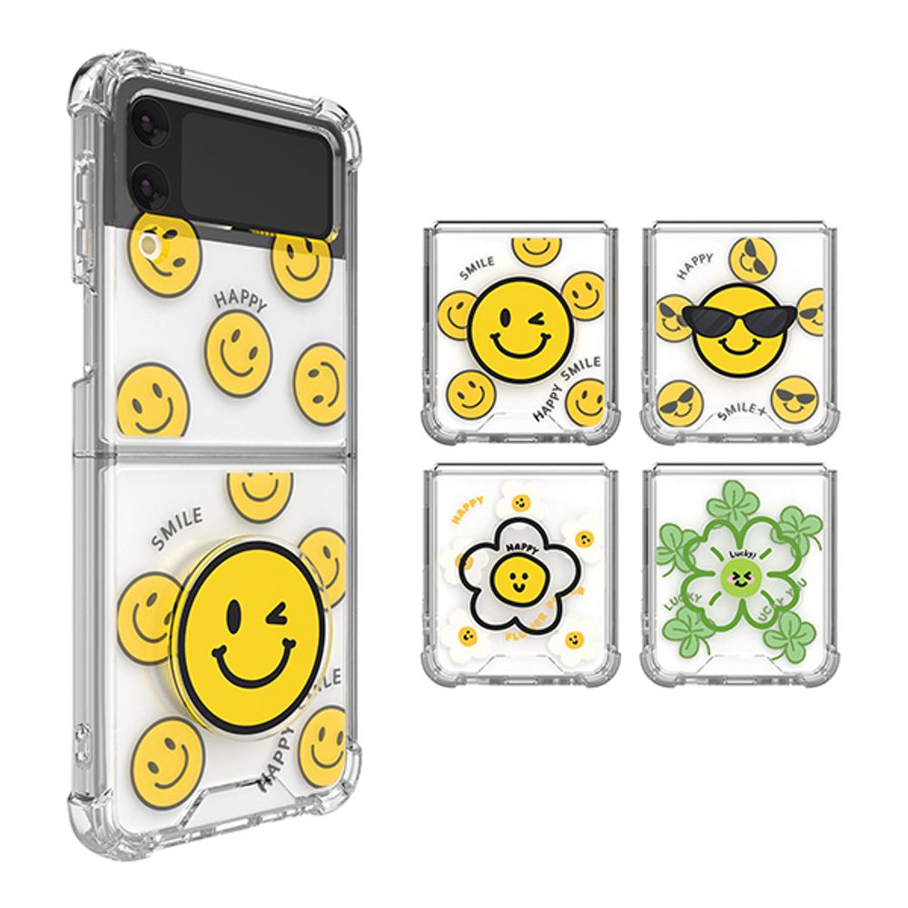 [S2B] Just For You Smile Galaxy Z Flip 4 Spinner Phone Case_ Slim Case, Impact Protection, Bumper Case, Transparent Case_Made in Korea