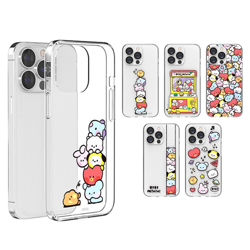 S2B] Bt21 Minini Clear Case For Iphone _ Full Body Protective Cover
