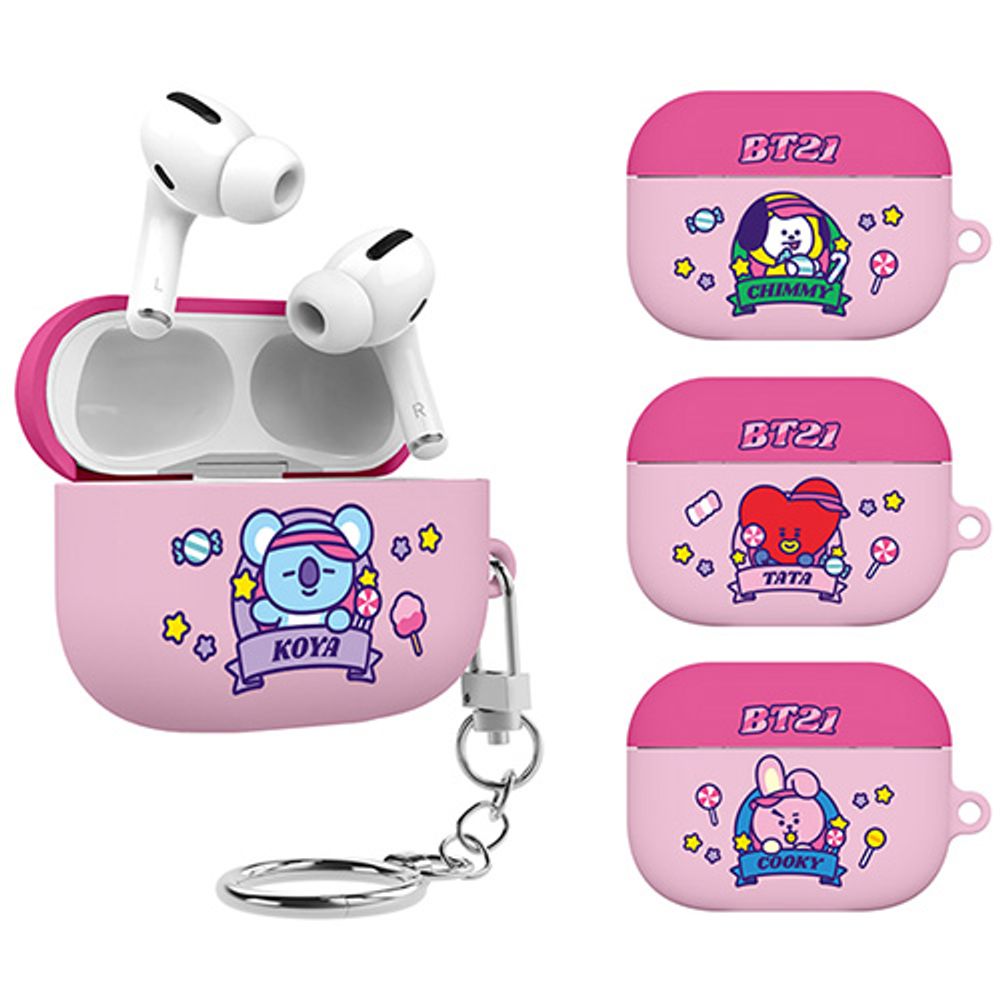 [S2B] BT21 Pink Candy Shop AirPods Pro Slim Case - Apple Bluetooth Earphones All-in-One BTS Case - Made in Korea