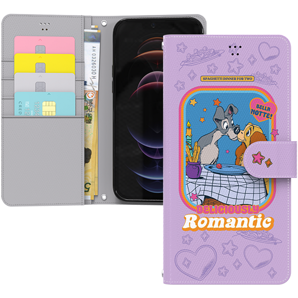 [S2B] Disney Retrobook Thin Diary Case-Smartphone Card Storage Wallet iPhone Galaxy Case-Made in Korea