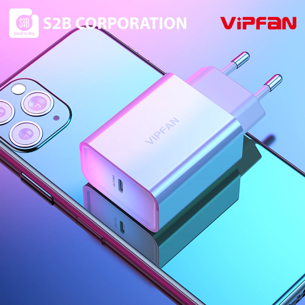 [S2B] VIPFAN K1 PD Fast Charger 18W Type C_Overheat Protection, Disconnection Protection, High Pressure Protection, Overpower Protection_Made in Korea
