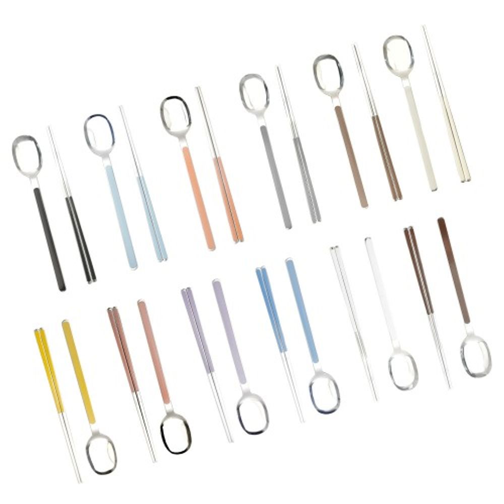 [HAEMO] Aria Ceramic Glossy Spoon & Chopstick Set – Premium High-Temperature Fired Cutlery, Modern Design, Individually Packaged" _ Made in Korea