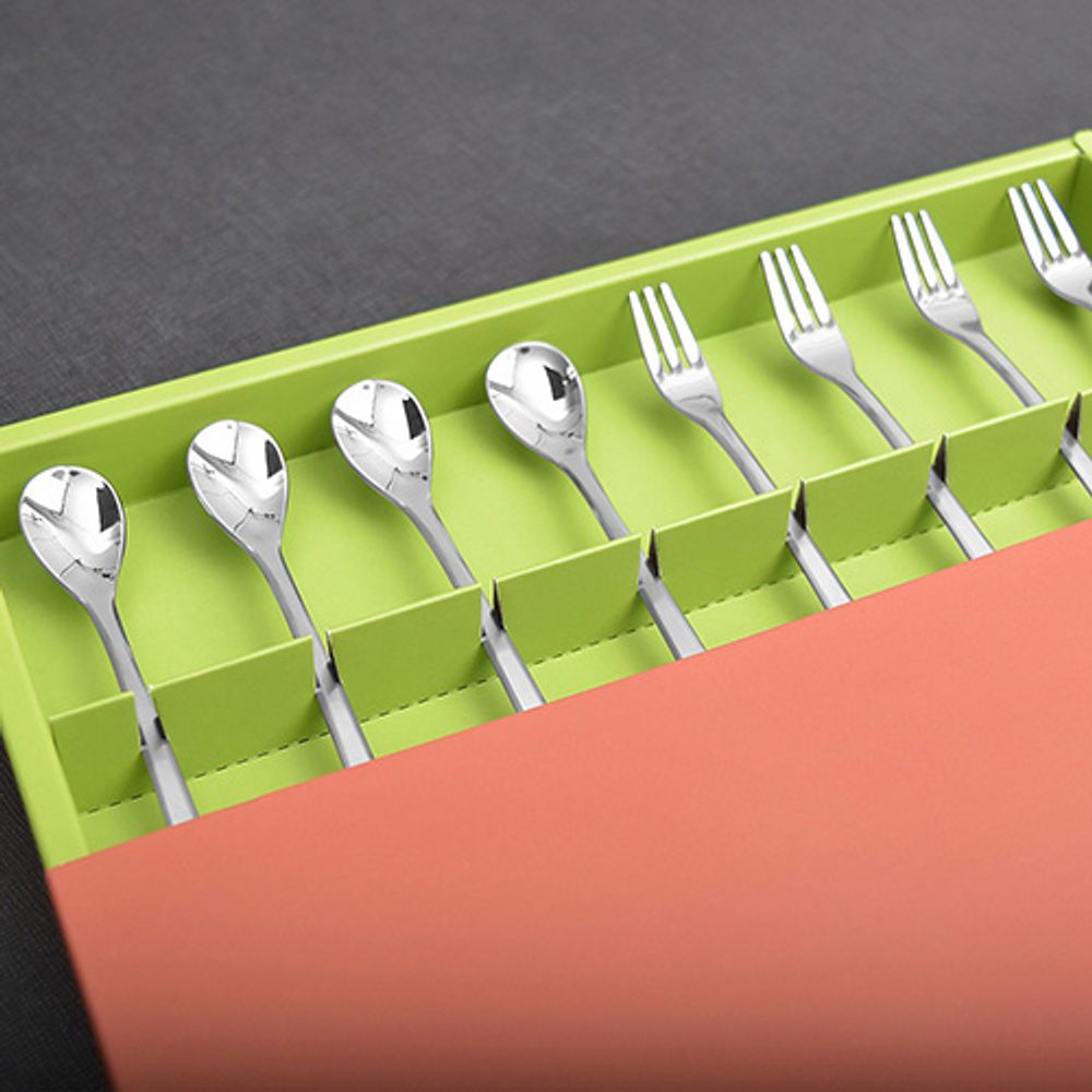 [HAEMO] Miller Middle Teaspoon & Fork 8P Set _ Simple and Elegant Curved Design, Premium Stainless Steel _ Made in Korea