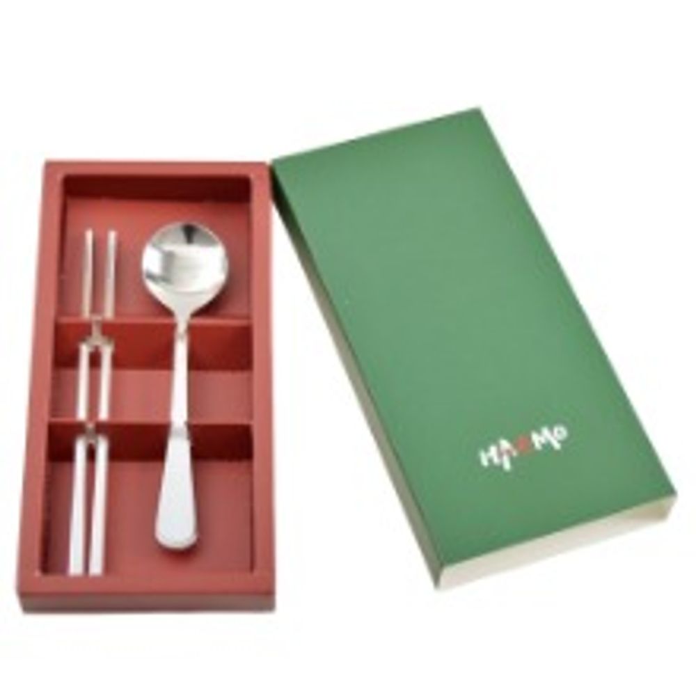 [HAEMO] Bonitto _White, Spoon Chopsticks, 1 Set _ Reusable Stainless Steel, Korean Chopsticks Spoon _ Made in KOREA