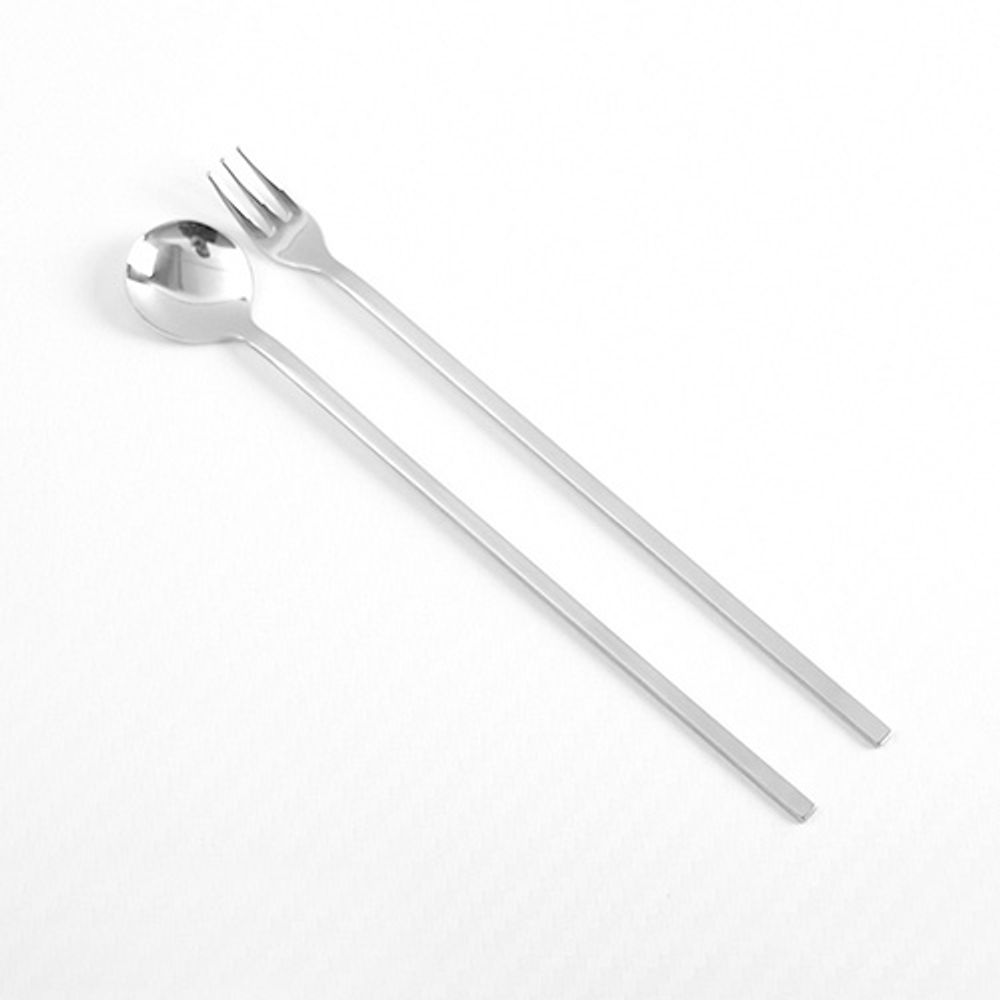 [HAEMO] Pepero2 Middle teaspoon & teafork  _ Reusable Stainless Steel Korean Chopstix Spoon Tableware Home, Kitchen or Restaurant,Made in korea,
