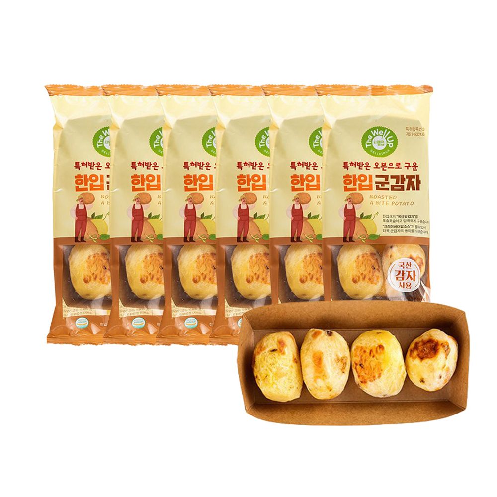 [sandulfarm] The Well Up Patented Oven Baked Bite Army Potatoes 180g x 6 Pieces (Frozen)_Military Potato, Potato Snacks, Snacks, Easy Dishes_Made in Korea