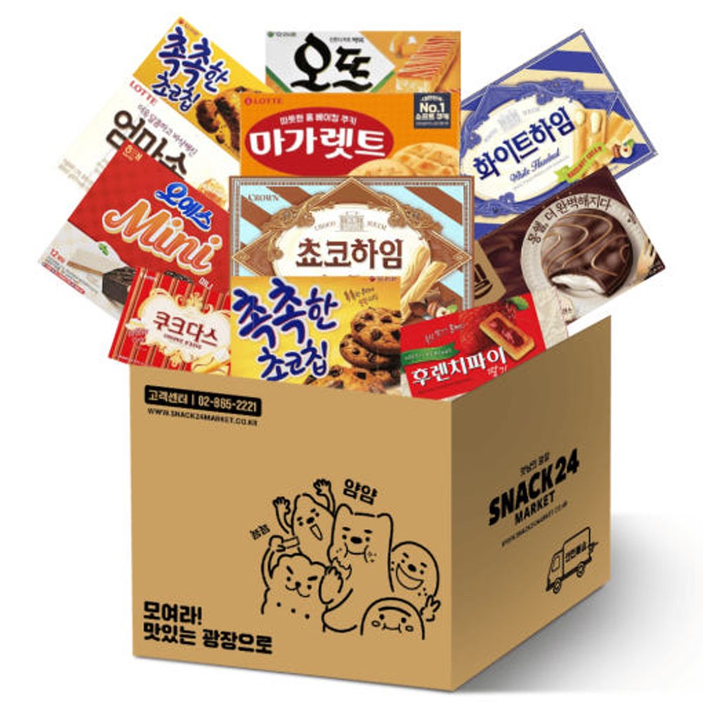 [Wefun] Snack24 Office Snack 10-Pack – Korean Pantry Treat & Group Gift Box