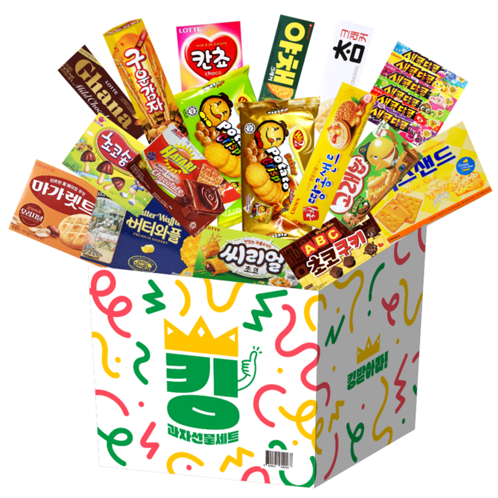 [Wefun] Snack24 Popular Snack King Value Small Box Gift Set 18P – Premium Korean Snack Box with 18 Best-Loved Treats