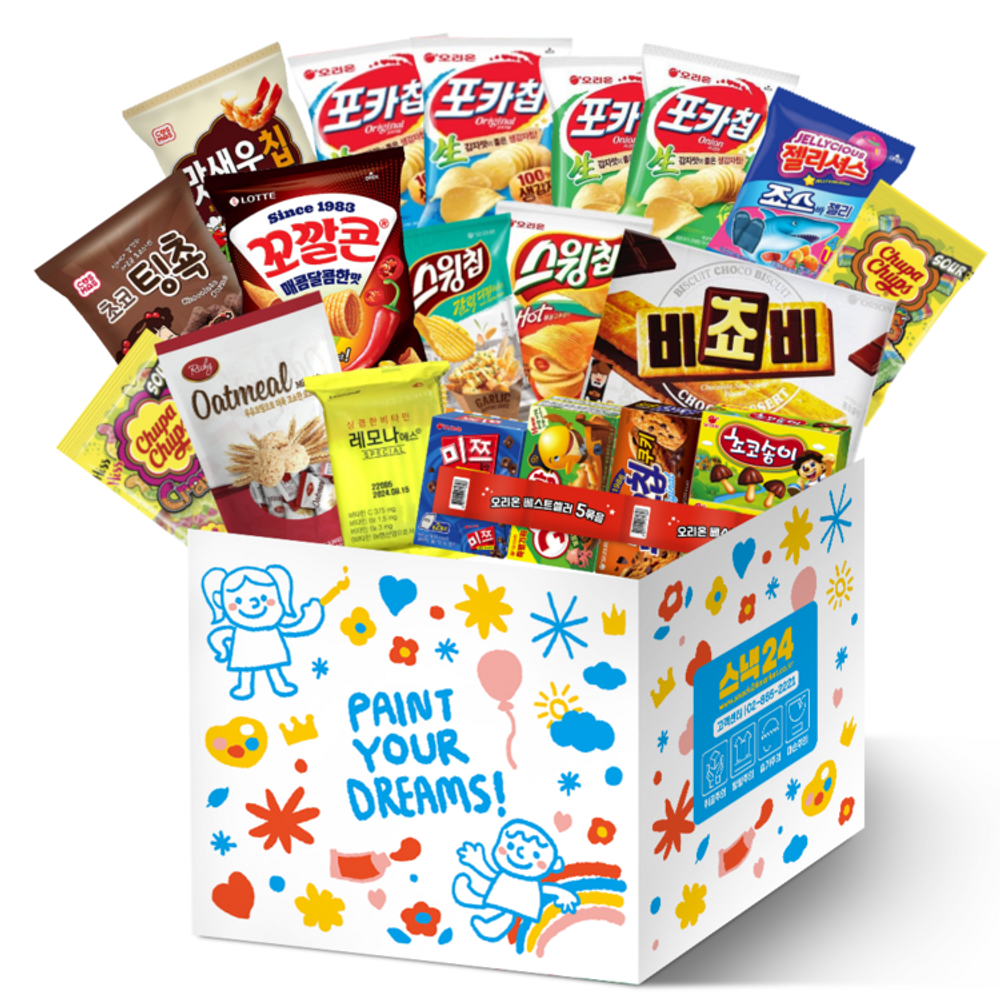 [Wefun] Snack24 King Dream Popular Snack Gift Set 21P – King-Size Snack Box for a Happy Children’s Day
