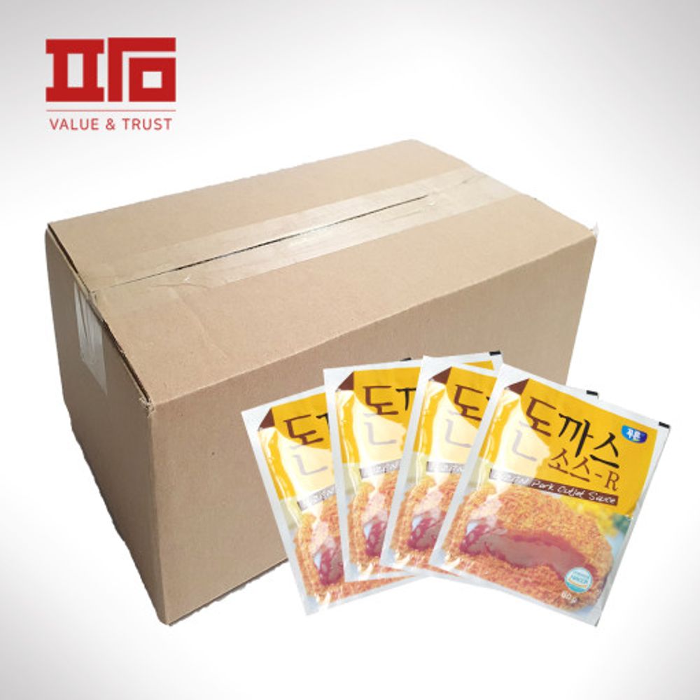 [PURUNE FOOD] Pork cutlet sauce R 60g X 100 bags 1 box for disposable delivery packaging_Garlic onion filling, Usta sauce, ketchup, generous capacity_Made in Korea