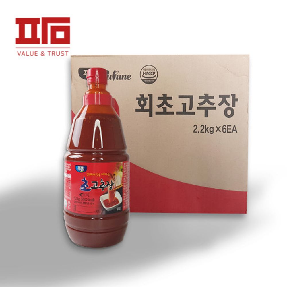 [PURUNE FOOD] Cho Gochujang Chojang 2.2kg X 6 Bottles 1 Box Household Grey Grass Sauce for large-capacity businesses_Ickenhan, Marinade, Seafood, Fresh, Seafood_Made in Korea