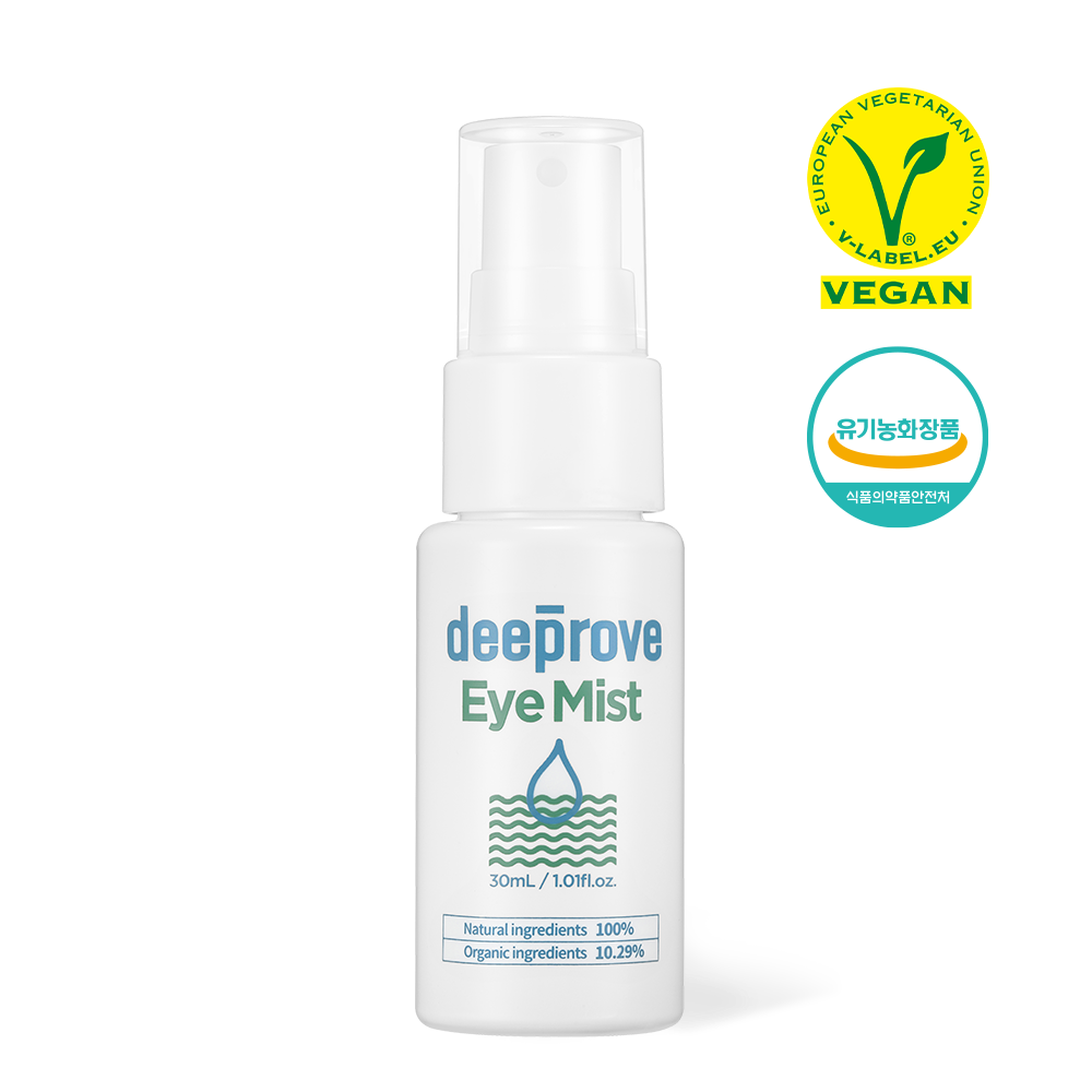 [JEJUON] deeprove Organic Vegan Eye Mist 30mL X 2 pcs - Dry eyes, after cataract surgery, tired eyes, small molecular weight hyaluronic acid, Jeju organic vegan cosmetics - Made in Korea