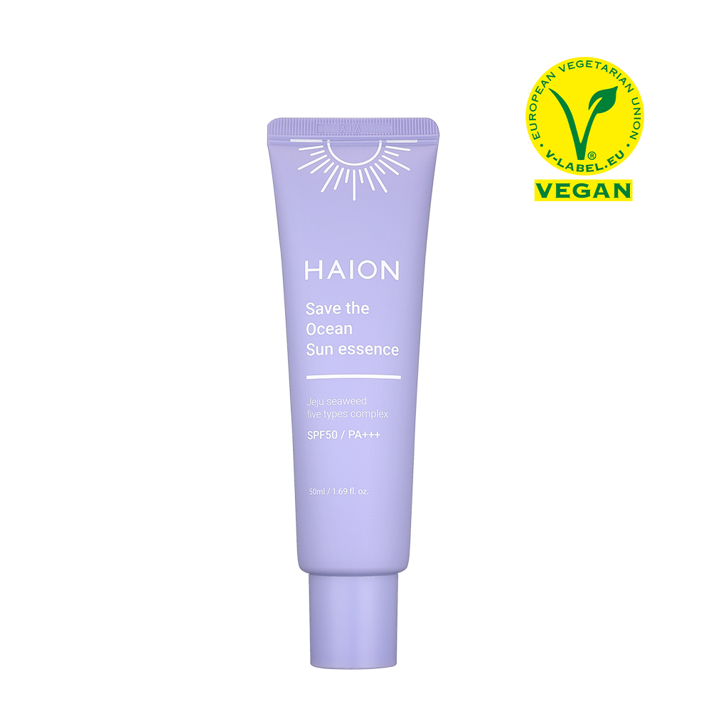 [HAION] Save The Ocean Sun Essence 50ml SPF50+ PA+++ - Vegan Cosmetics, Anti-wrinkle / Brightening Tone Up non-irritating Sun Cream with JEJU organic natural ingredients - Made in Korea