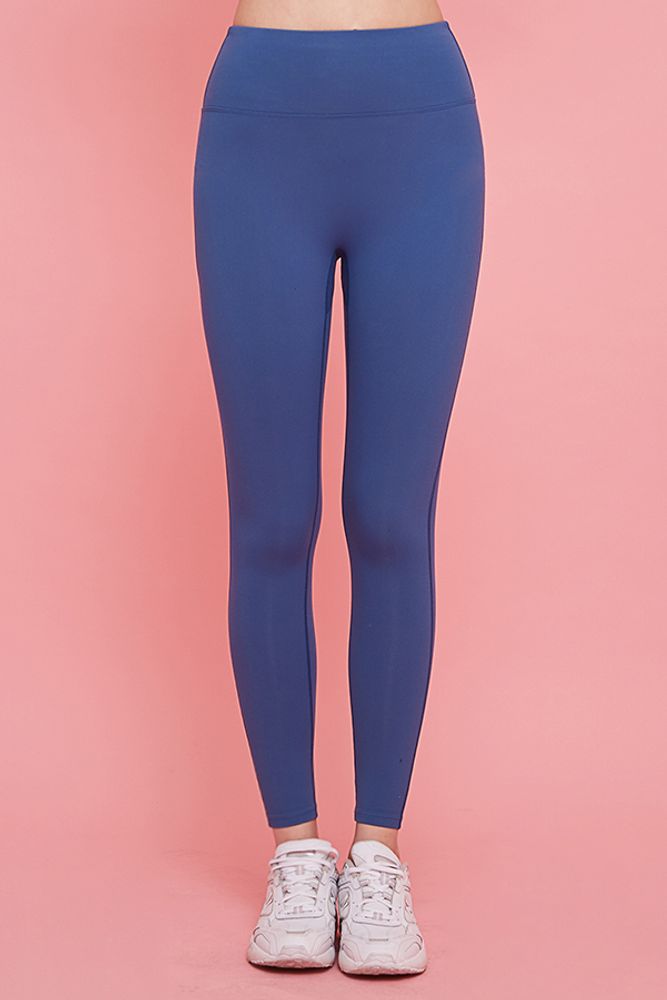 [Supplex] CLWP9101 No-Fold Support V-Up Leggings Blue, Yoga Pants, Workout Pants For Women _ Made in KOREA