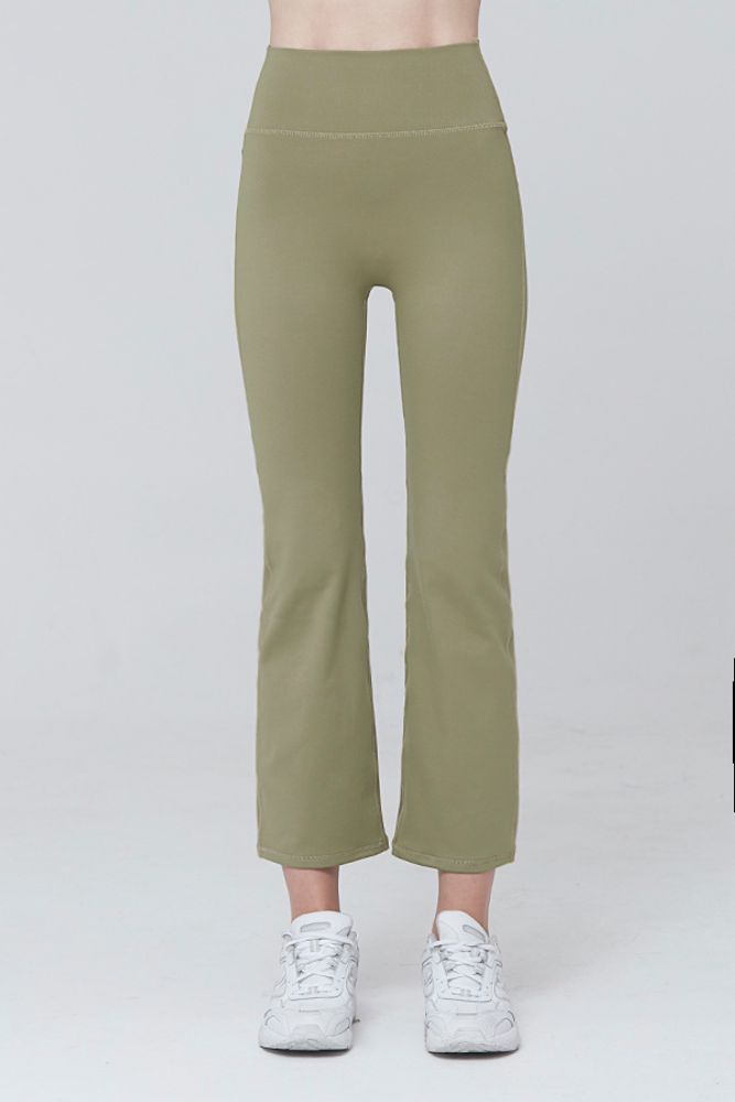[Cielcoco] CLWP9115 The Smart Boot-cut Pants Medium Khaki, Yoga Pants, Shorts pants, Workout Pants For Women _ Made in KOREA