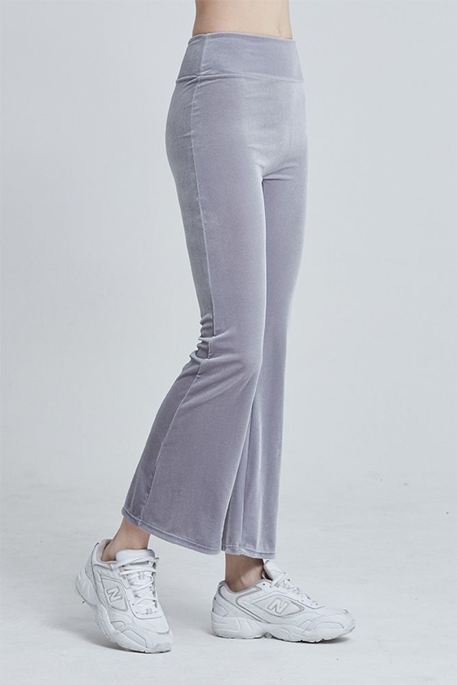 [Cielcoco] CLWP9125 Simply Velvet Boot-cut Pants Silver, Yoga Pants, Shorts pants, Workout Pants For Women _ Made in KOREA