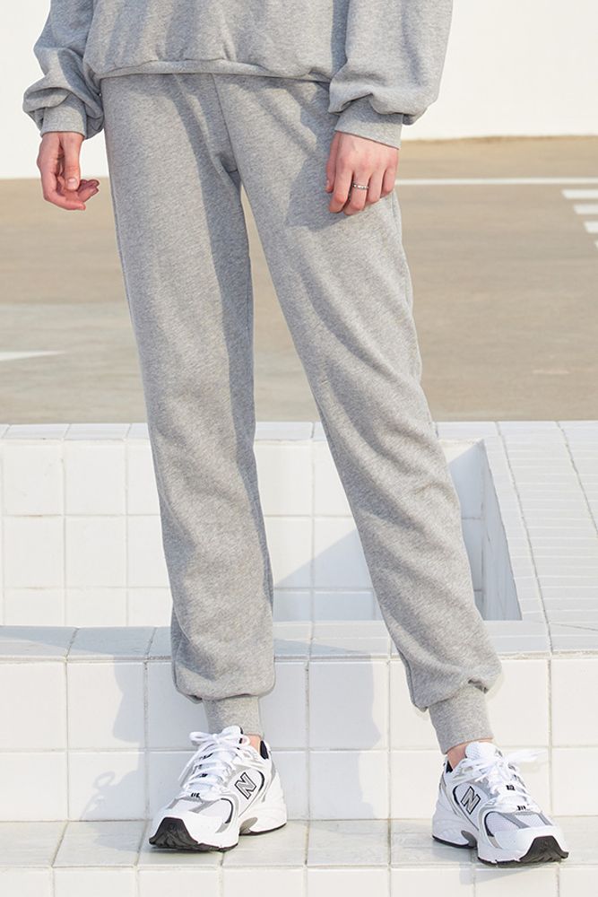 [Cielcoco] CLWP9126 Balance Sweat Jogger Pants  Gray melange, Yoga Pants, Shorts pants, Workout Pants For Women _ Made in KOREA